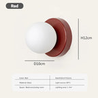 LumoVela Slim Glas Orb Vägglampa Nordisk LED Vägglampa
