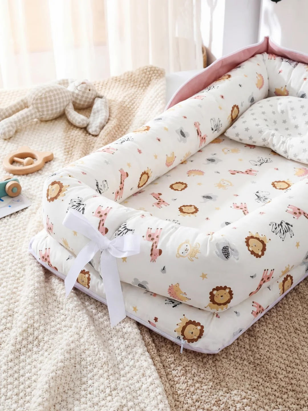 Animal Softness Baby Bed Bumper Cozy Sleep Guard For Peaceful Nights