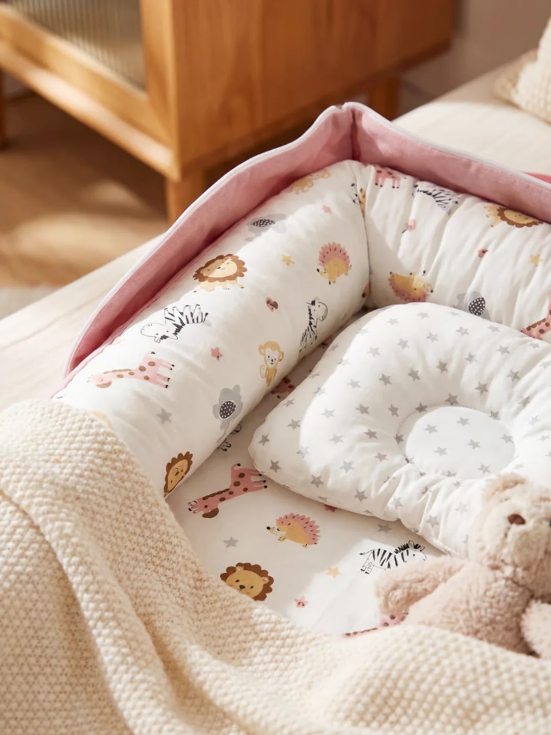Animal Softness Baby Bed Bumper Cozy Sleep Guard For Peaceful Nights