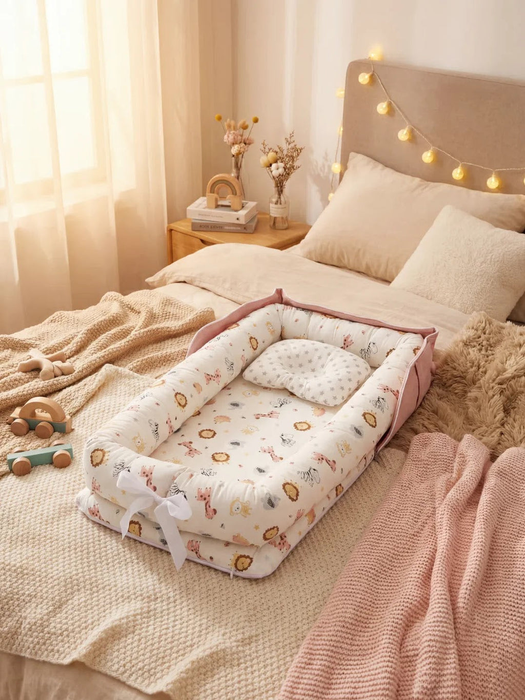 Animal Softness Baby Bed Bumper Cozy Sleep Guard For Peaceful Nights
