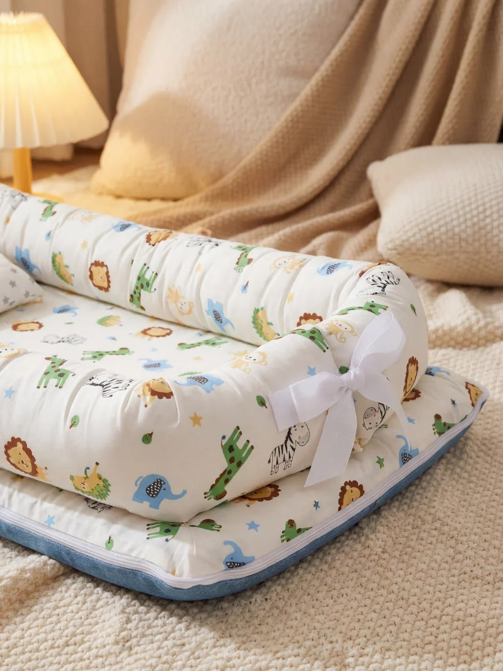 Animal Softness Baby Bed Bumper Cozy Sleep Guard For Peaceful Nights