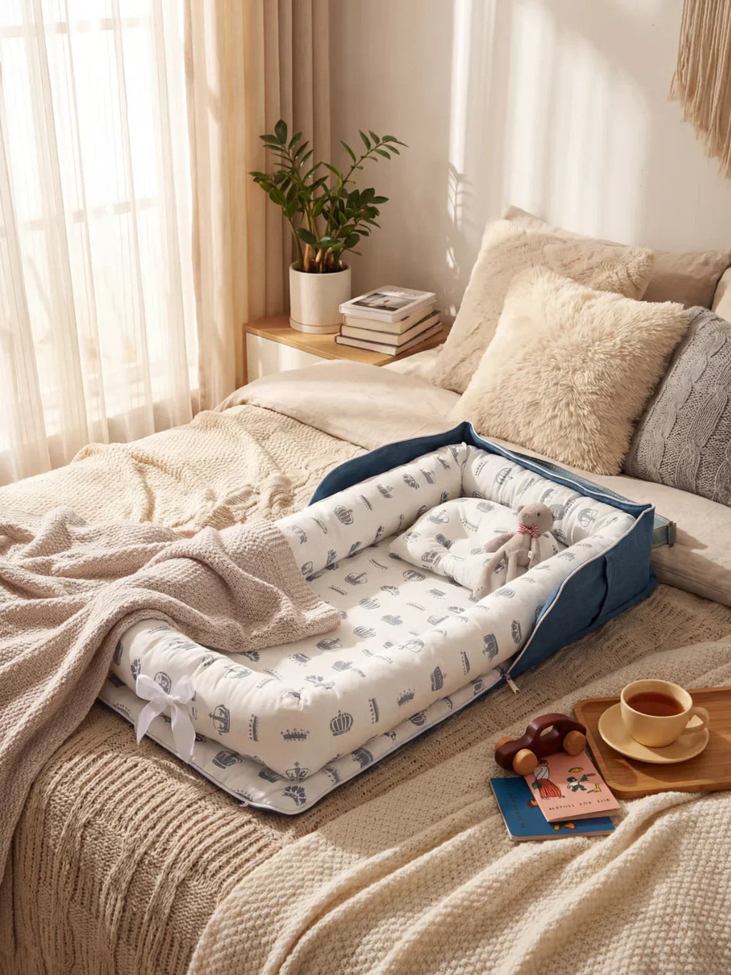 Cocon Nomade Baby Bed Reducer With Padded Cocoon And Carry Bag