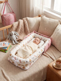 Breathable Cotton Baby Nest Lounger For Newborn Sleep Space | petprovac