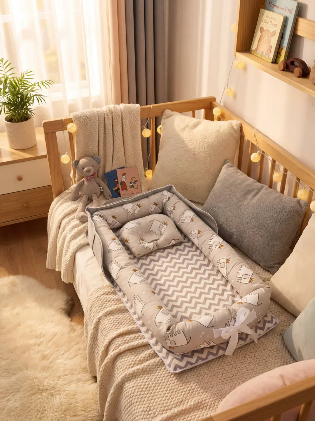 Cocon Nomade Baby Bed Reducer With Padded Cocoon And Carry Bag