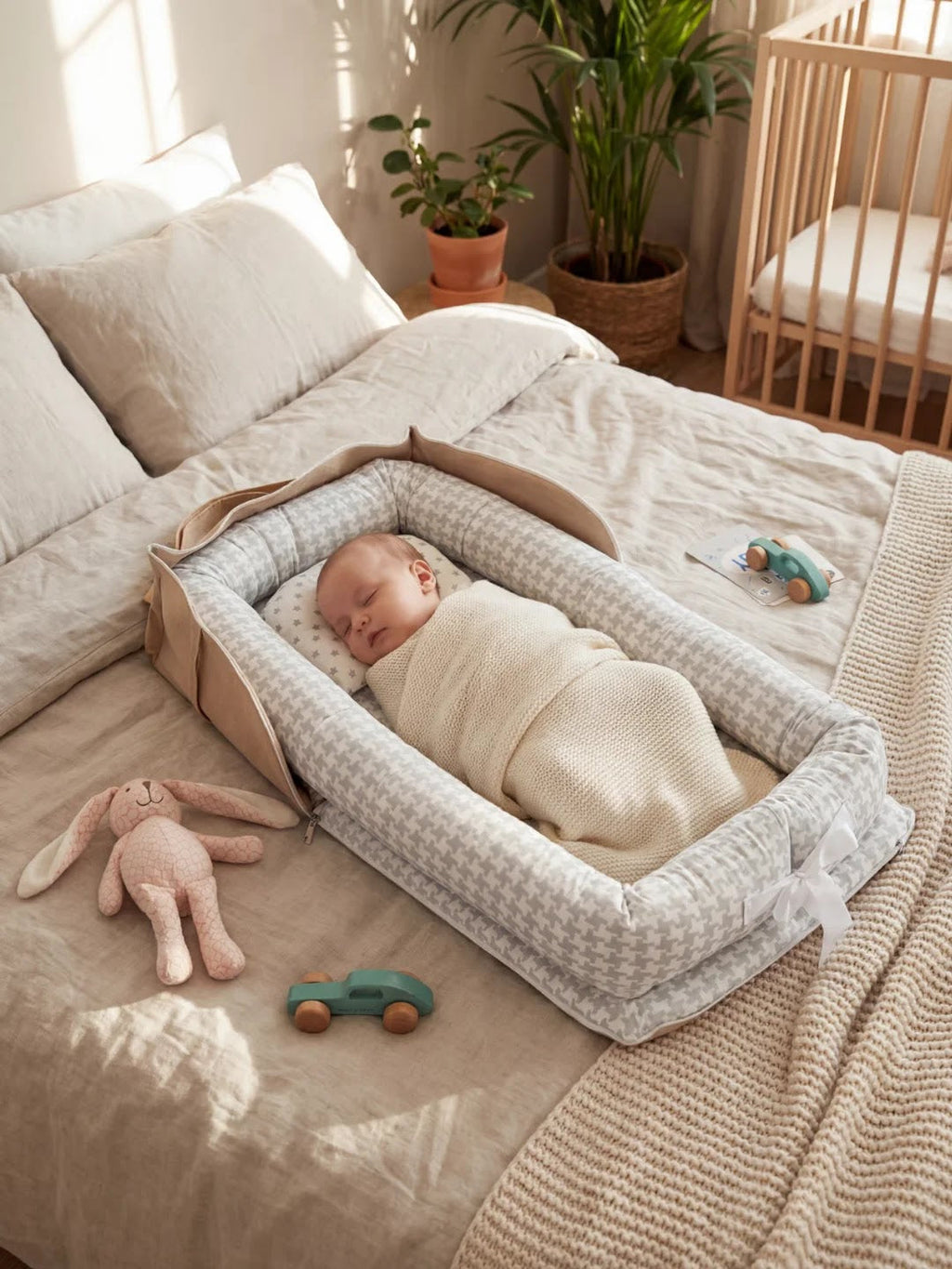 Animal Softness Baby Bed Bumper Cozy Sleep Guard For Peaceful Nights