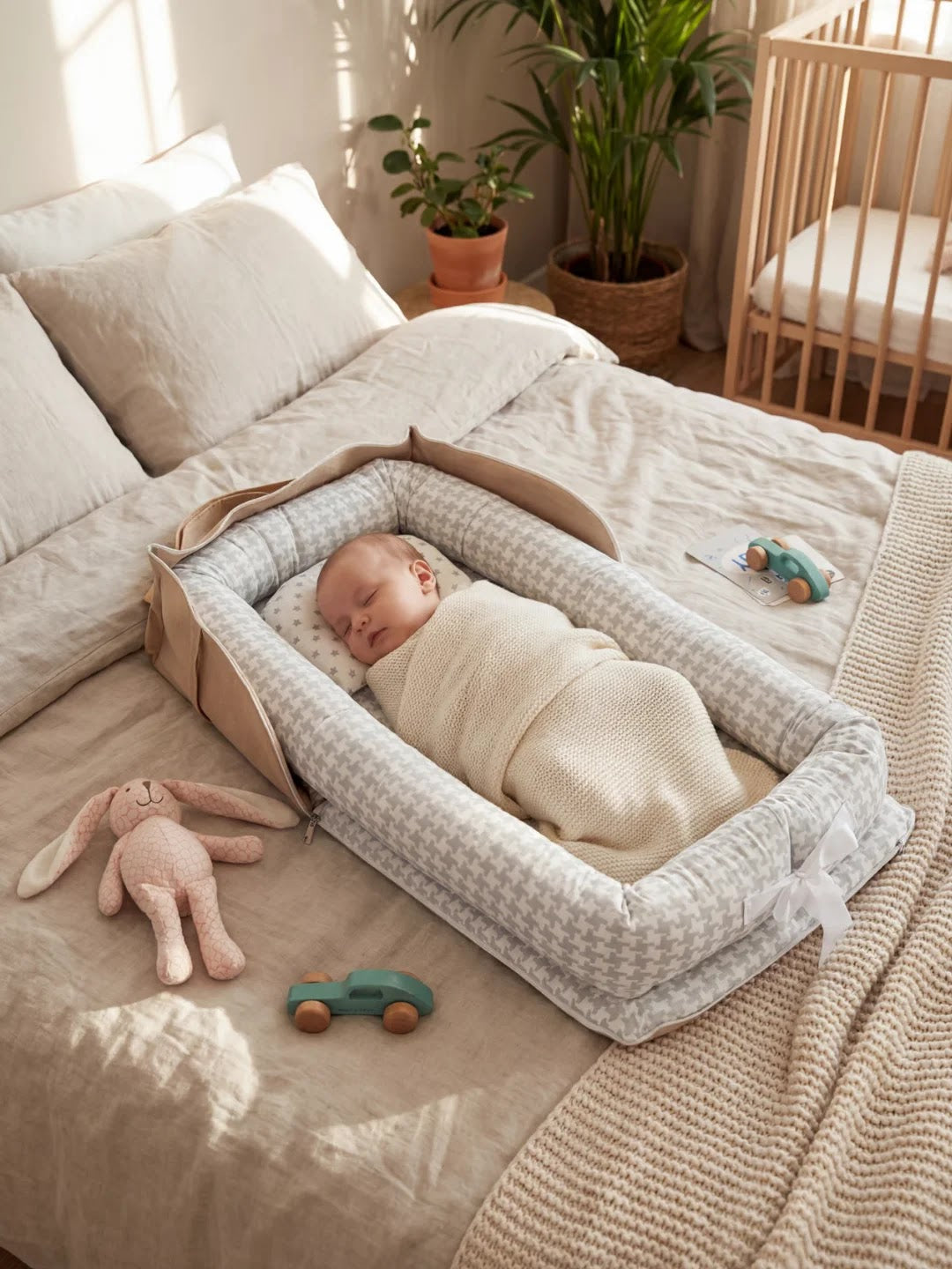 Animal Softness Baby Bed Bumper Cozy Sleep Guard For Peaceful Nights