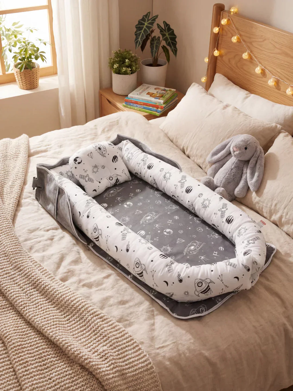 Cocon Nomade Baby Bed Reducer With Padded Cocoon And Carry Bag