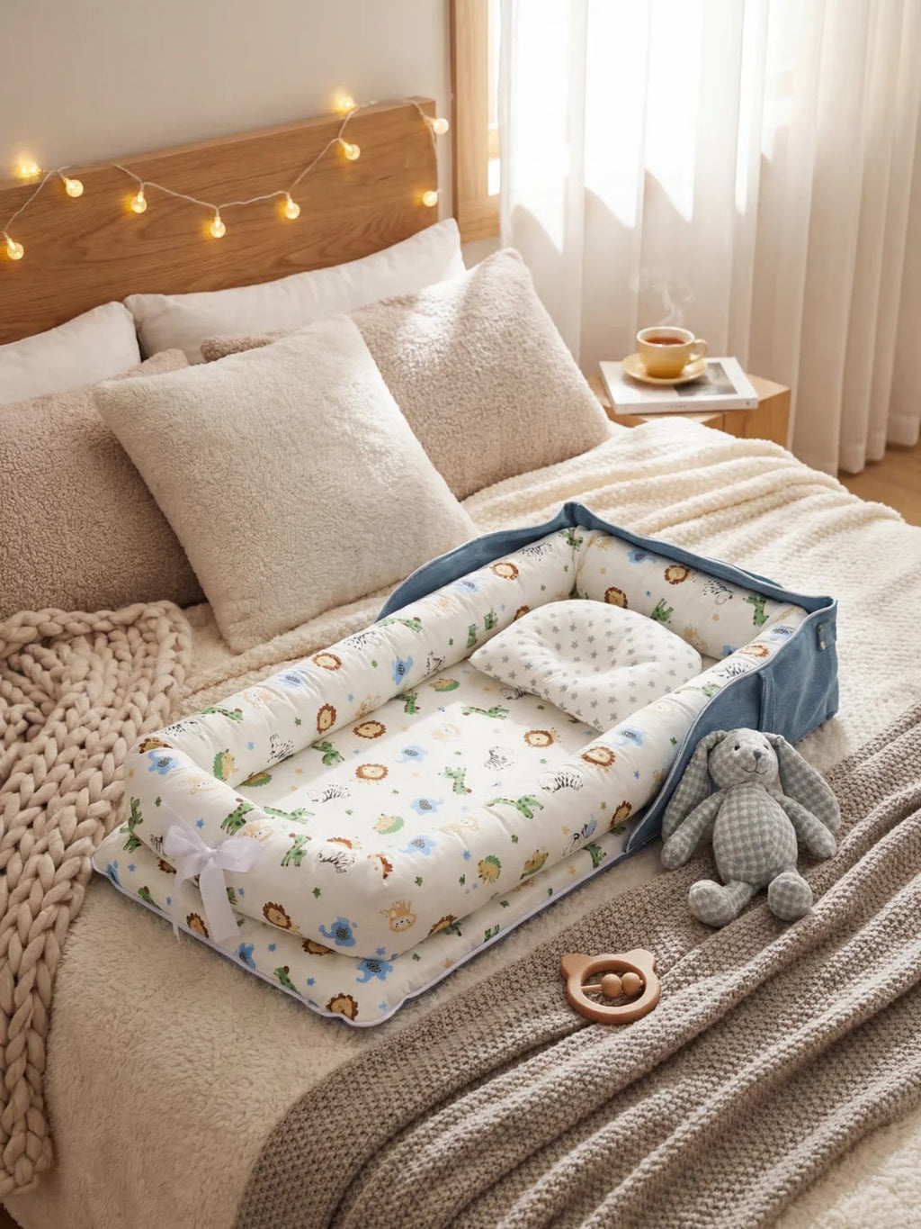 Animal Softness Baby Bed Bumper Cozy Sleep Guard For Peaceful Nights