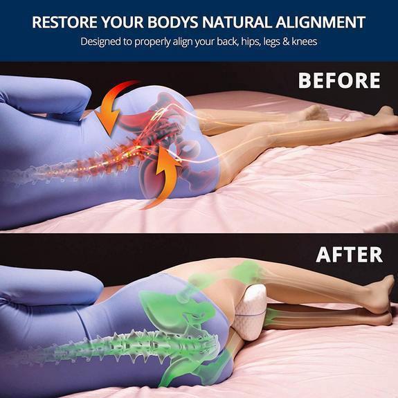 冷却記憶泡入り膝楽プロまくら 睡眠用