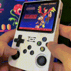 Retro håndholdt spillkonsoll med HD-skjerm og USB-lading