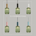 Nordic Fluted Glass Pendant Lamp for Modern Interiors