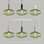 Nordic Fluted Glass Pendant Lamp for Modern Interiors