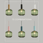 Nordic Fluted Glass Pendant Lamp for Modern Interiors