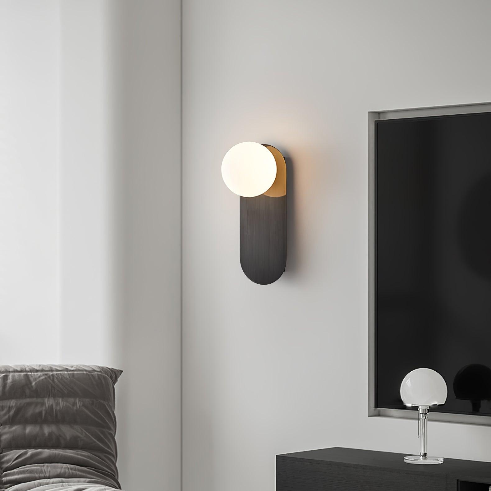 Aurel Flad Bund Globus Væglampe Moderne Rundt Lysarmatur