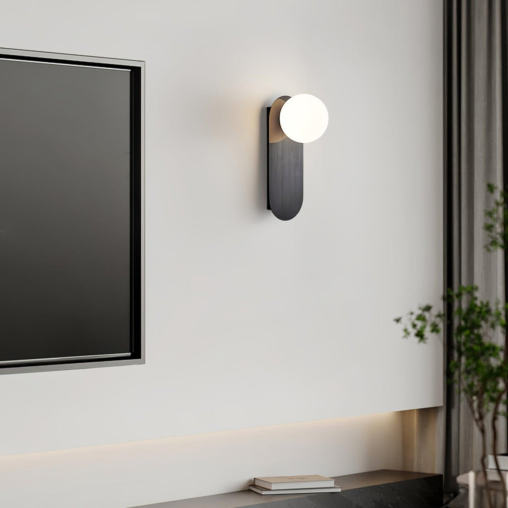 Aurel Flad Bund Globus Væglampe Moderne Rundt Lysarmatur