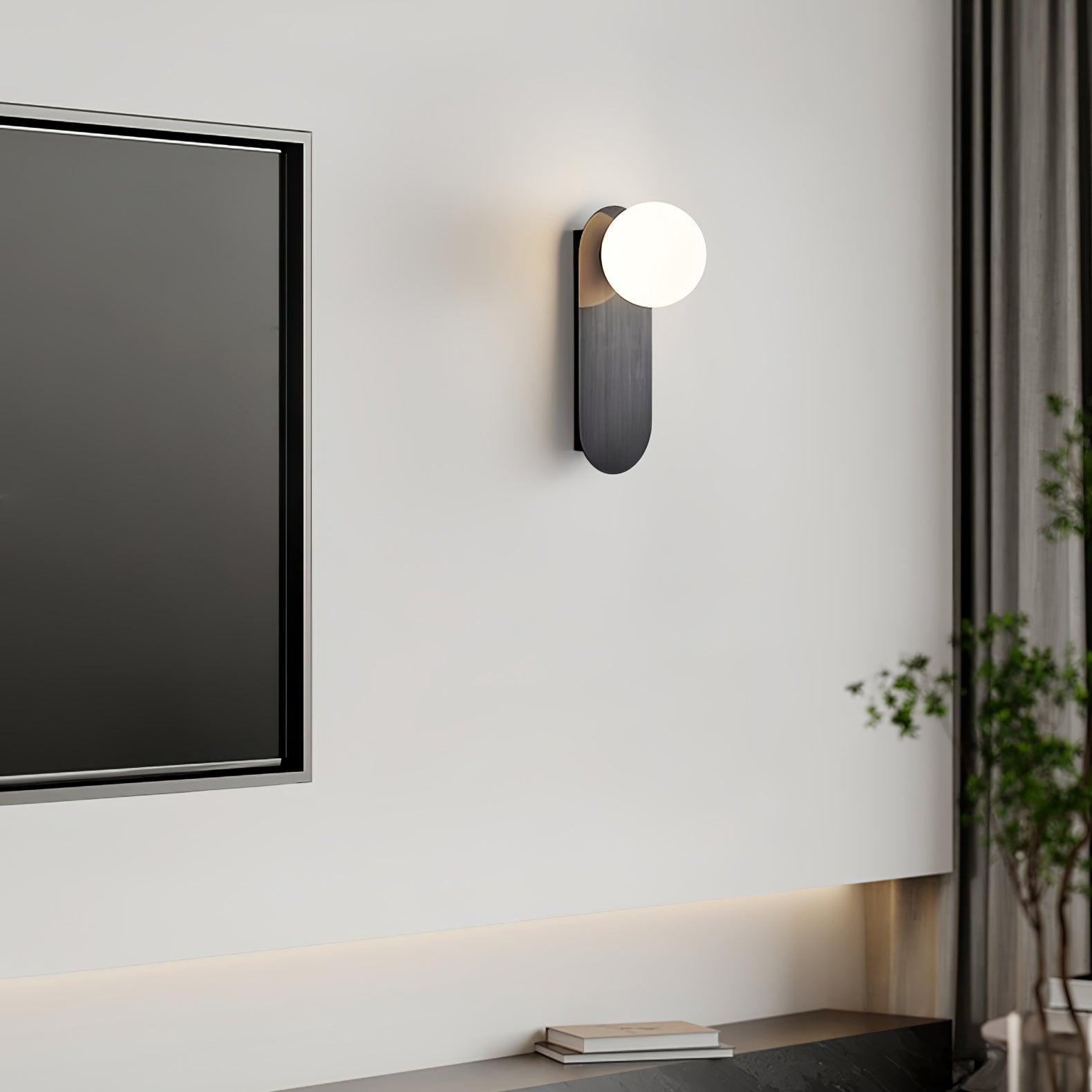 Aurel Flad Bund Globus Væglampe Moderne Rundt Lysarmatur