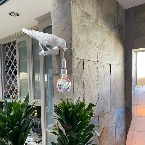 FeatherGlow 鸟形壁灯 暖色LED氛围装饰灯