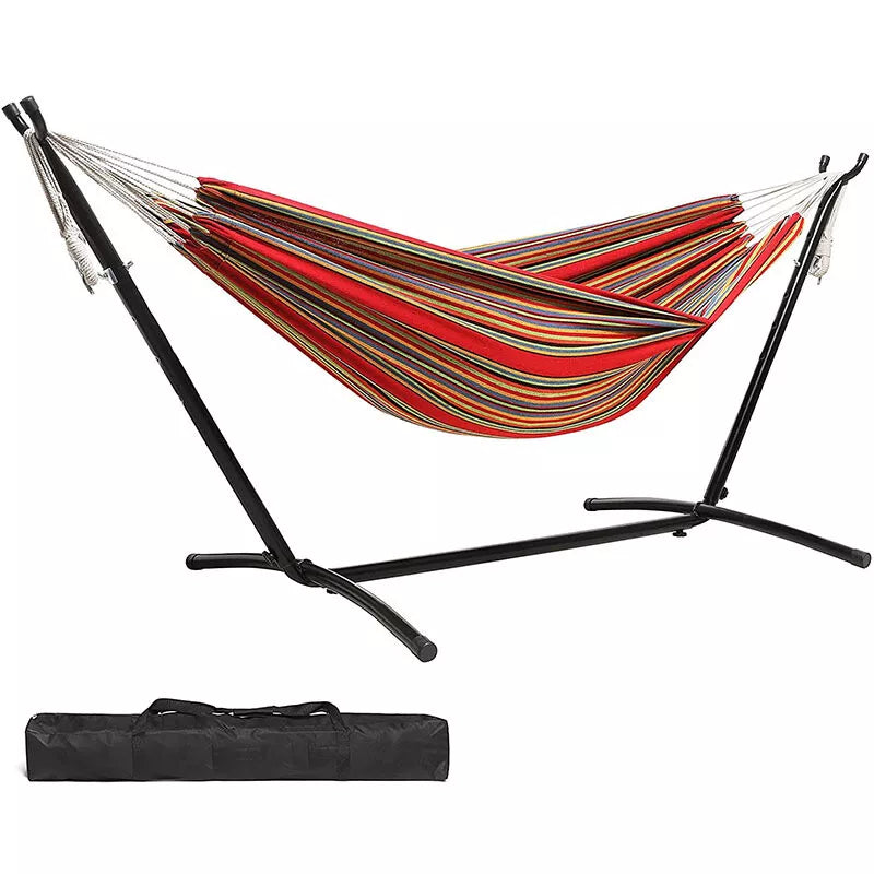 Amaca per Due con Supporto in Tela Premium per Relax all'Aperto