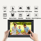 Cornice fotografica WiFi da 10,1 pollici con display touch 1080p per famiglie