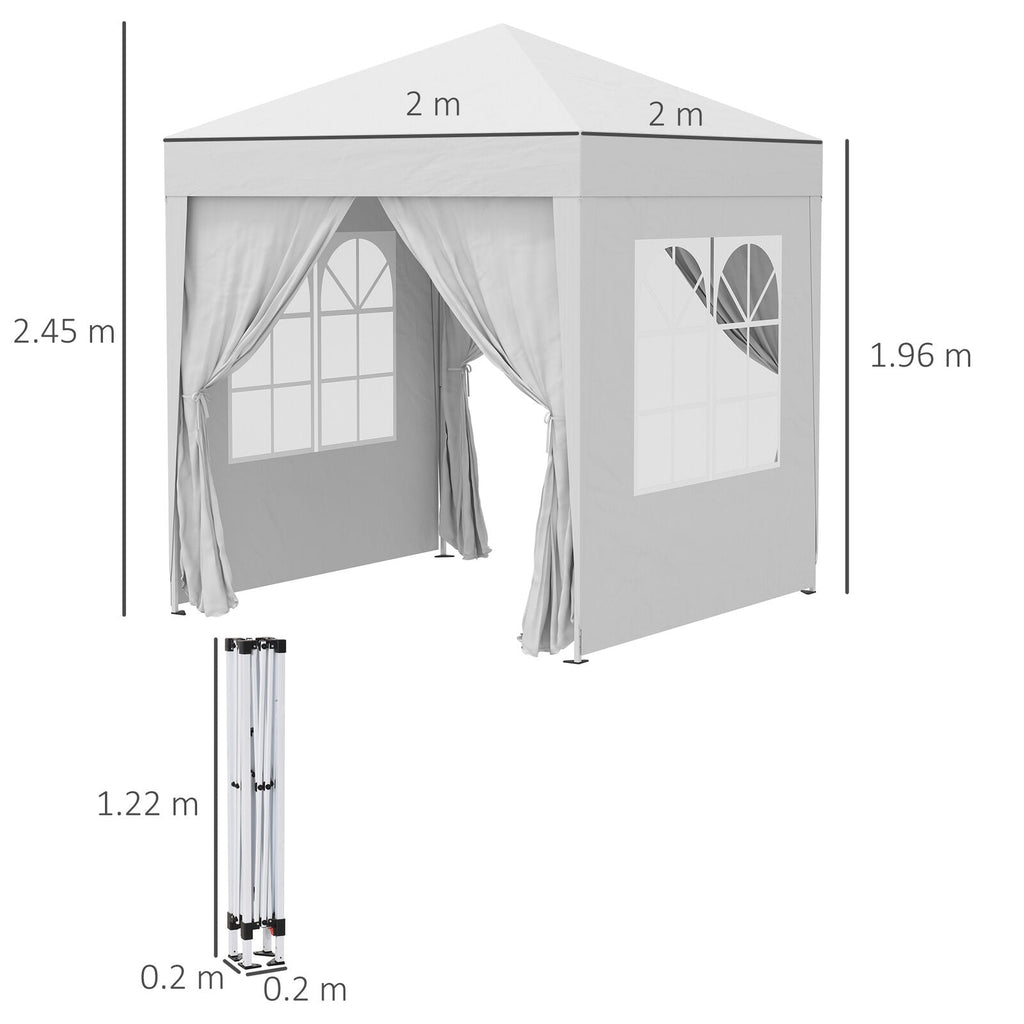 Gazebo Pop Up Tenda Portatile da Esterno per Raduni in Giardino