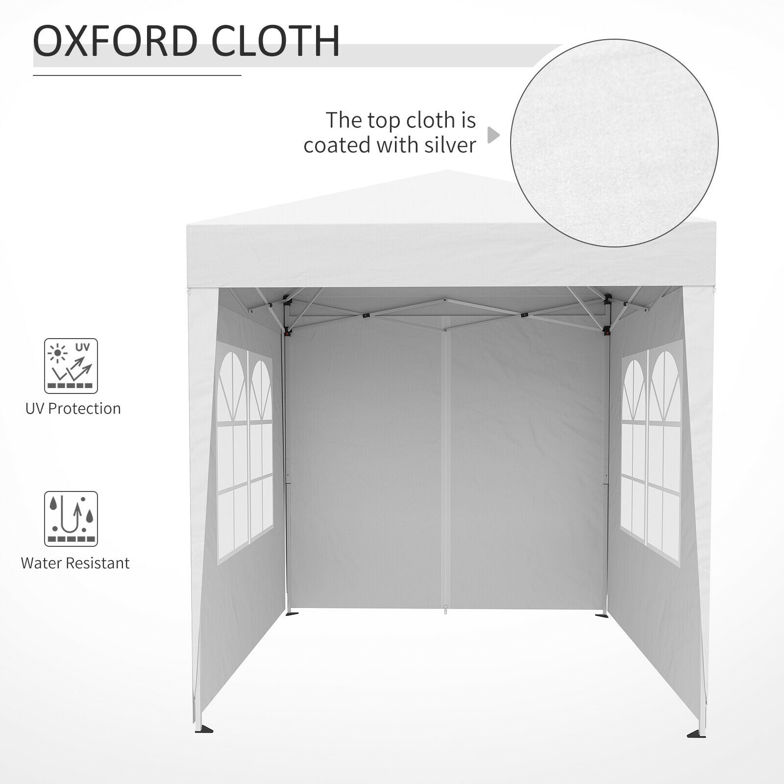 Gazebo Pop Up Tenda Portatile da Esterno per Raduni in Giardino