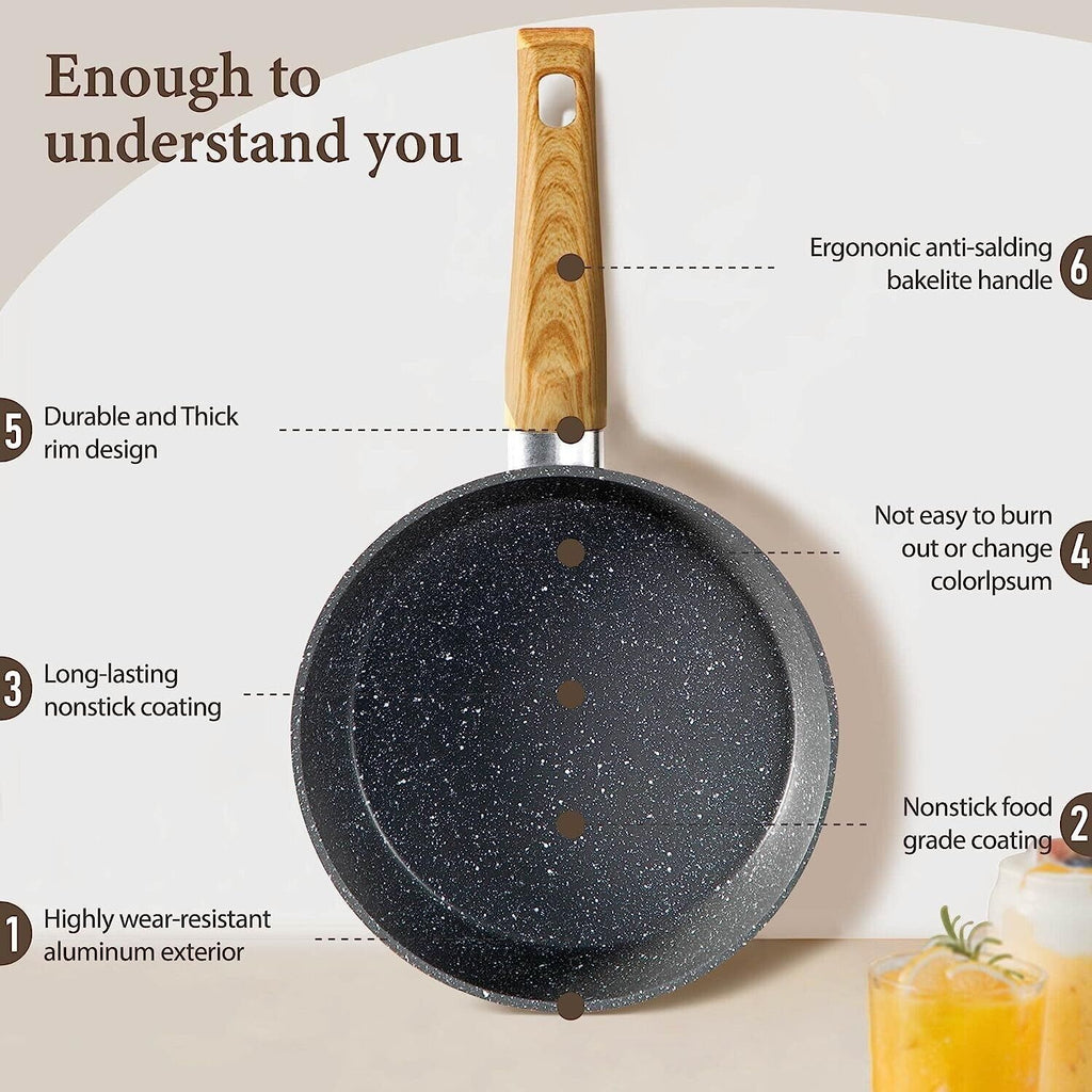 12-Piece Granite-Coated Nonstick Cookware Set for Cooks