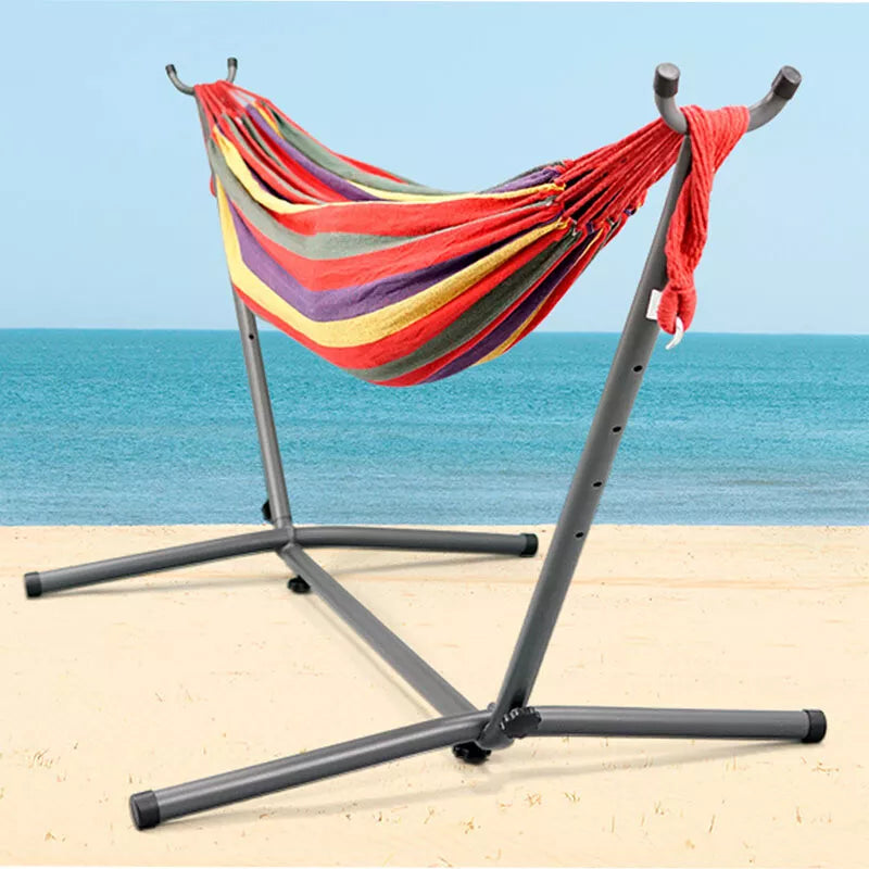 Amaca per Due con Supporto in Tela Premium per Relax all'Aperto