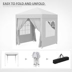 Gazebo Pop Up Tenda Portatile da Esterno per Raduni in Giardino