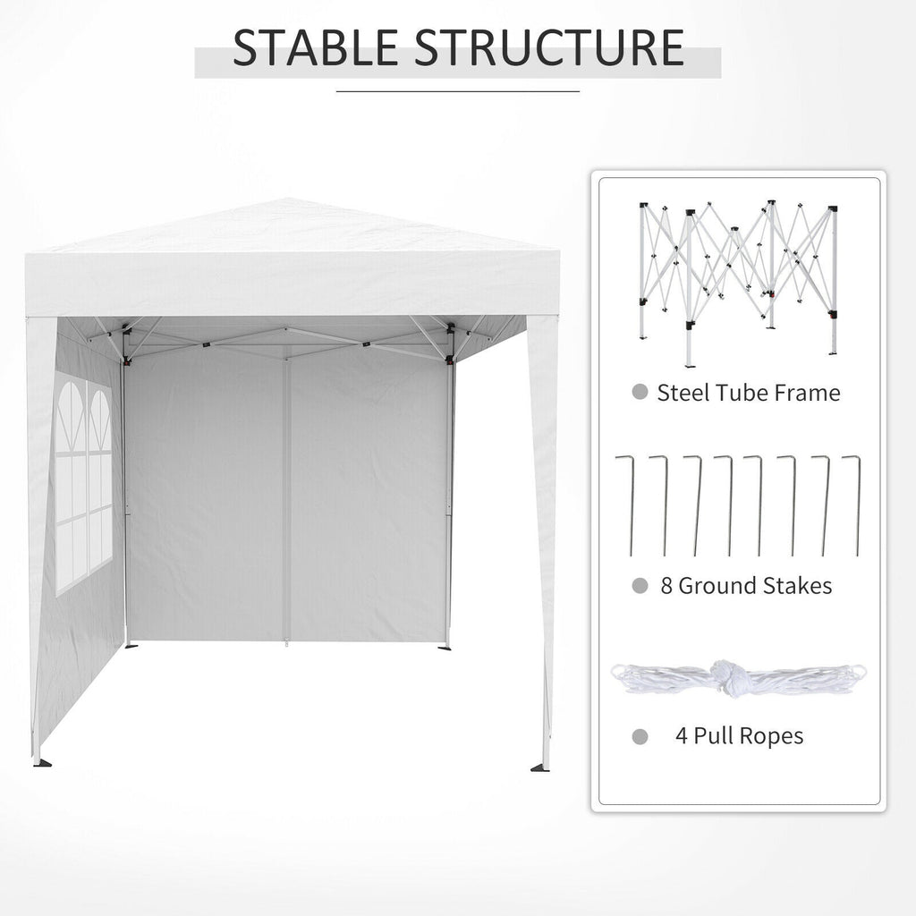 Gazebo Pop Up Tenda Portatile da Esterno per Raduni in Giardino