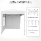 Gazebo Pop Up Tenda Portatile da Esterno per Raduni in Giardino