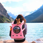 Mochila transpirable y espaciosa para gatos para viajar, senderismo y camping