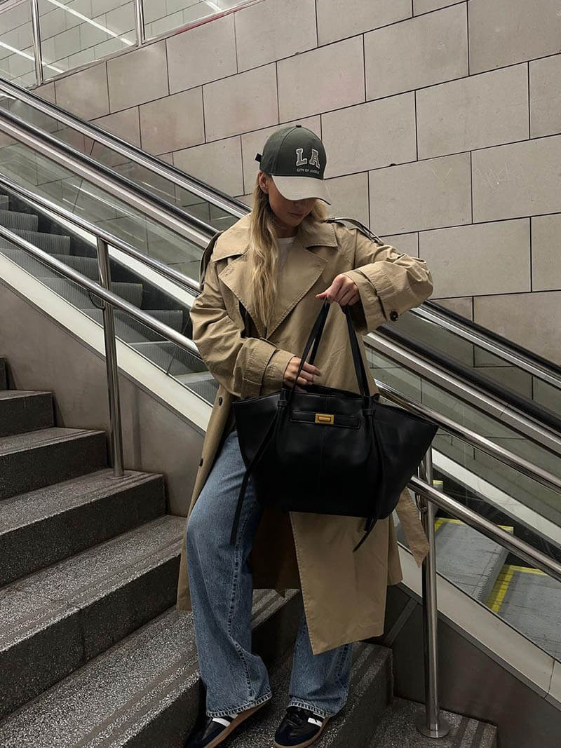Sac en cuir végétalien pour une expérience de shopping surdimensionnée