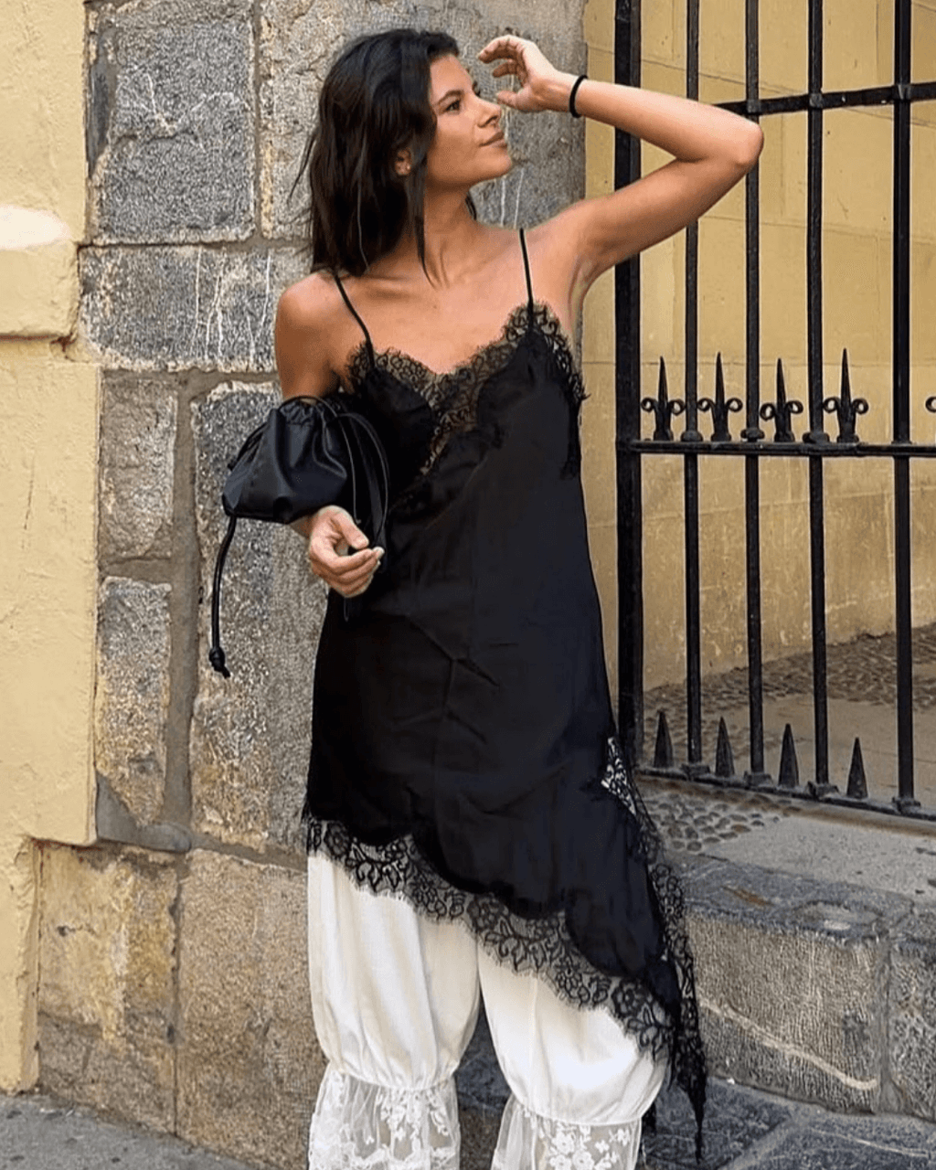 Asymmetric Satin And Lace Adorned Cocktail Dress For Elegant Evenings