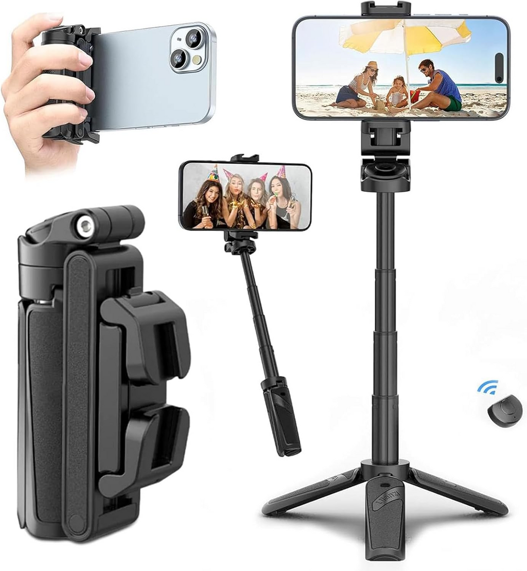 Travelers 4-Section Selfie Stick With Tripod Bluetooth