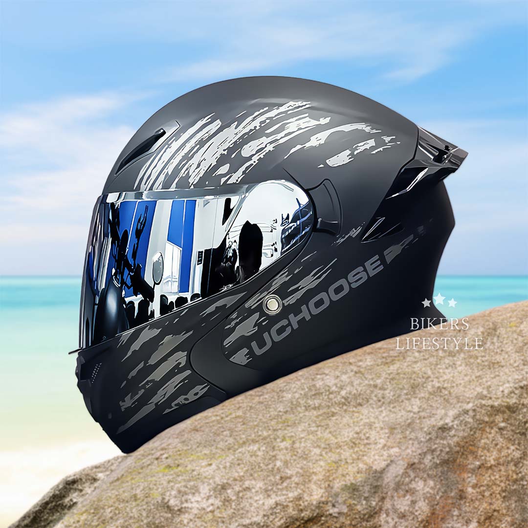 Kask FlipGuard zatwierdzony przez DOT z podwójnymi szkłami dla motocyklistów