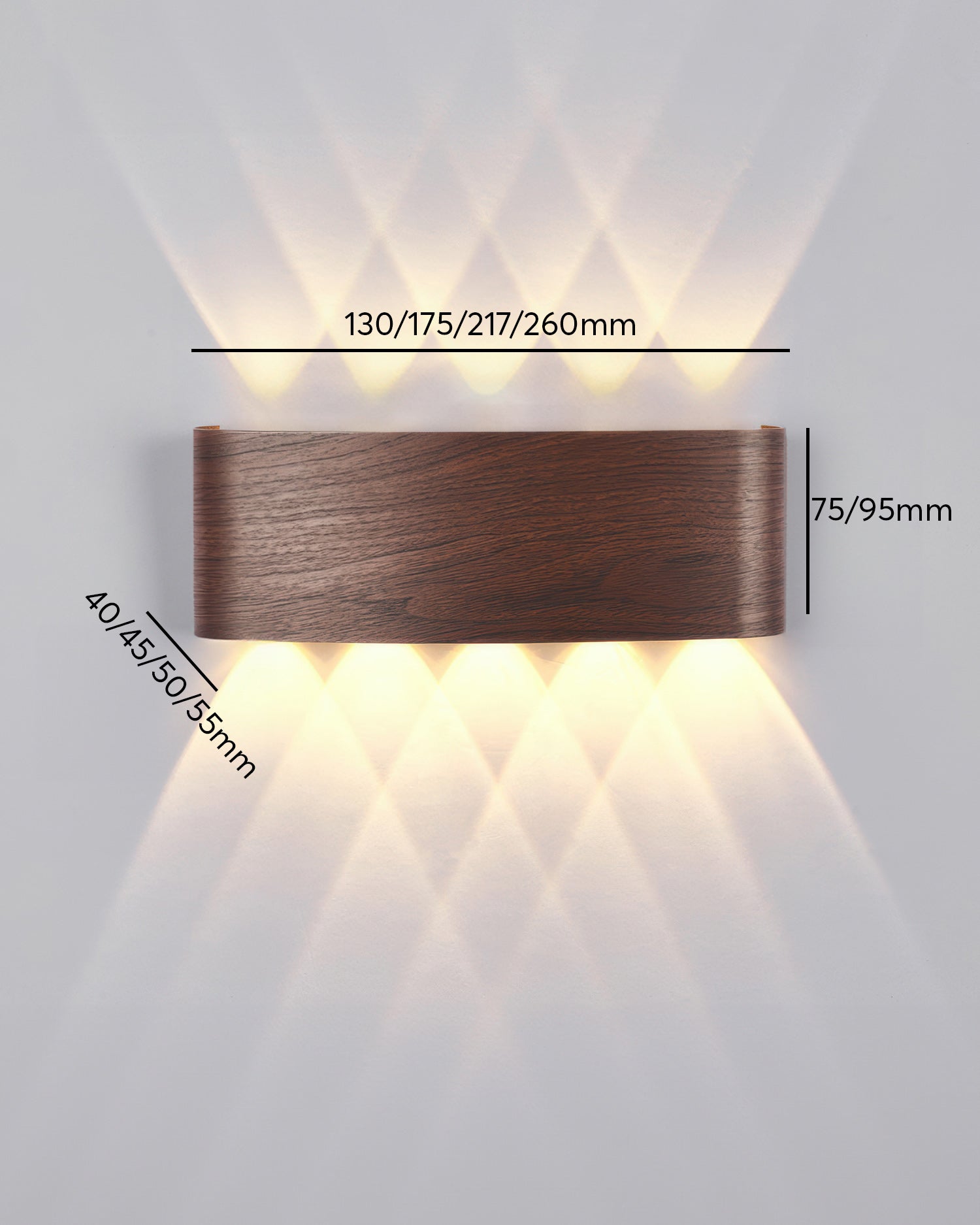 LumaVerde Woodgrain LED Outdoor Sconce Weather-Resistant