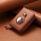 Intelligent AirTag-Zip RFID Leather Wallet