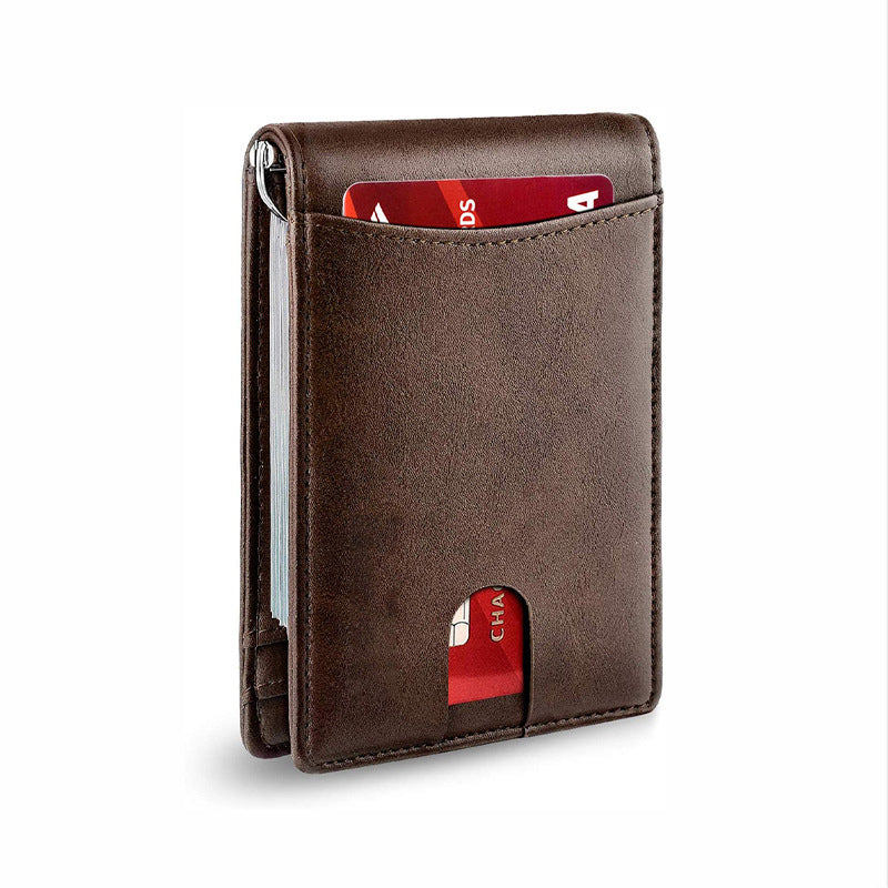 Genuine Leather Theft Protection Card Holder