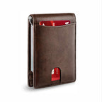 Genuine Leather Theft Protection Card Holder