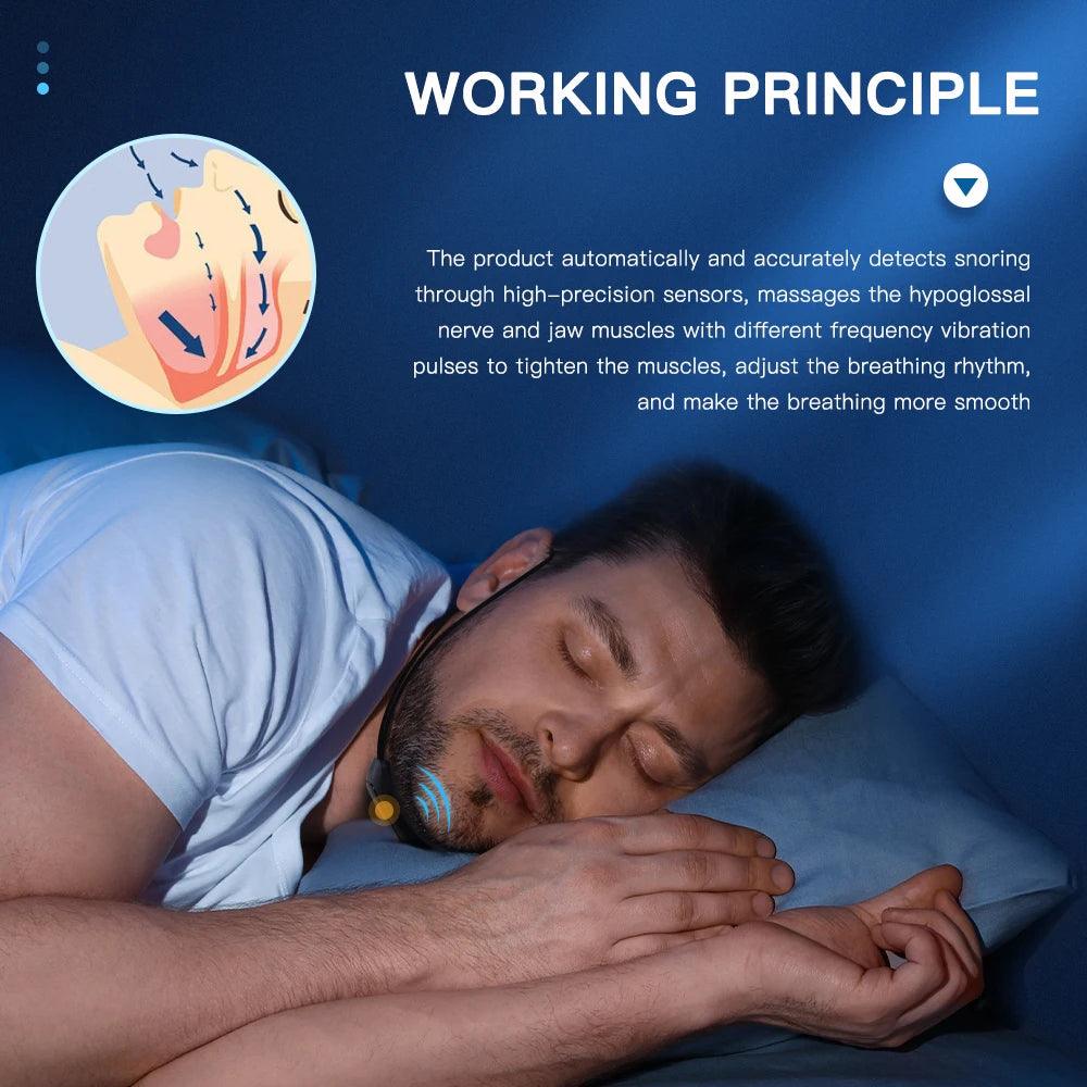 מכשיר לביש EMS להפחתת נחירות SlumberGuard ללילות שקטים וימים רעננים