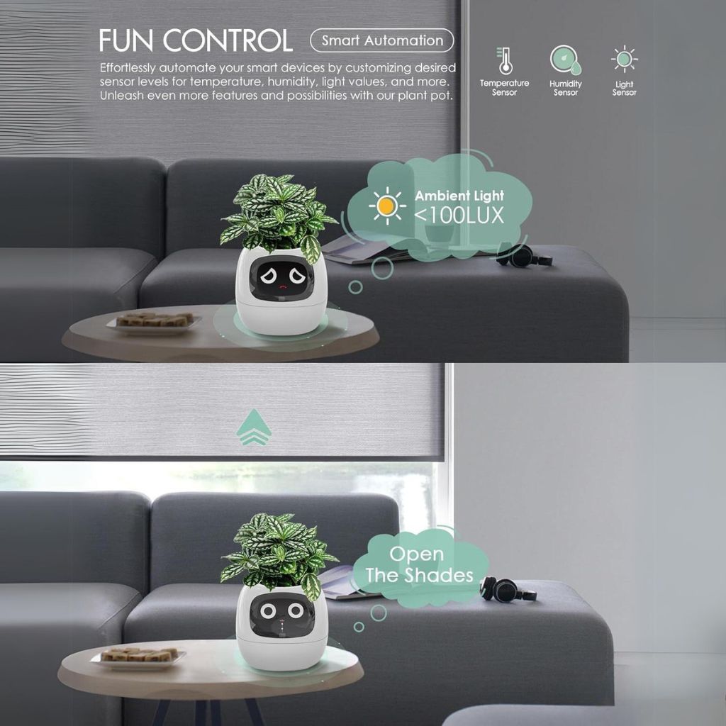 LeafNova Smart Plante med 70 animationer og Alexa-forbindelse