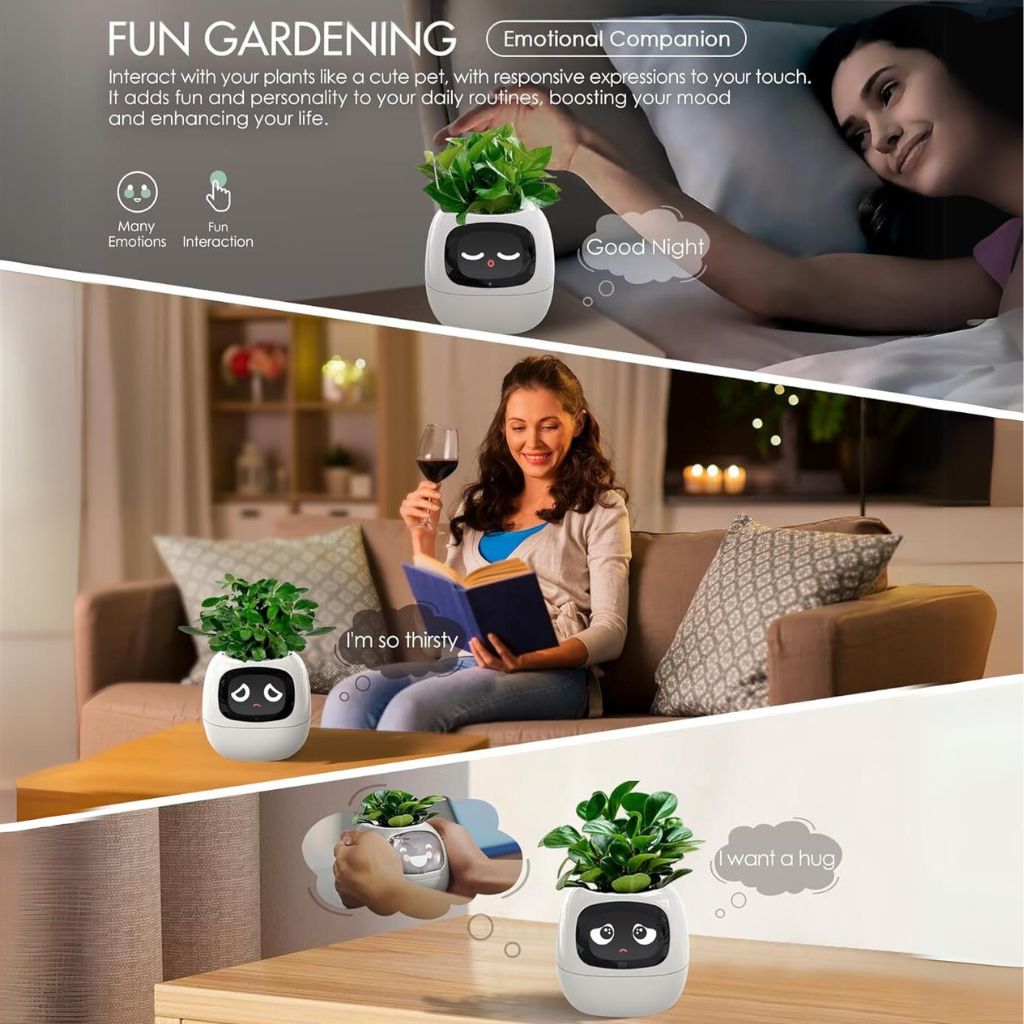 Ivy Gesture Activated Smart Plant Pot Companion With Alexa