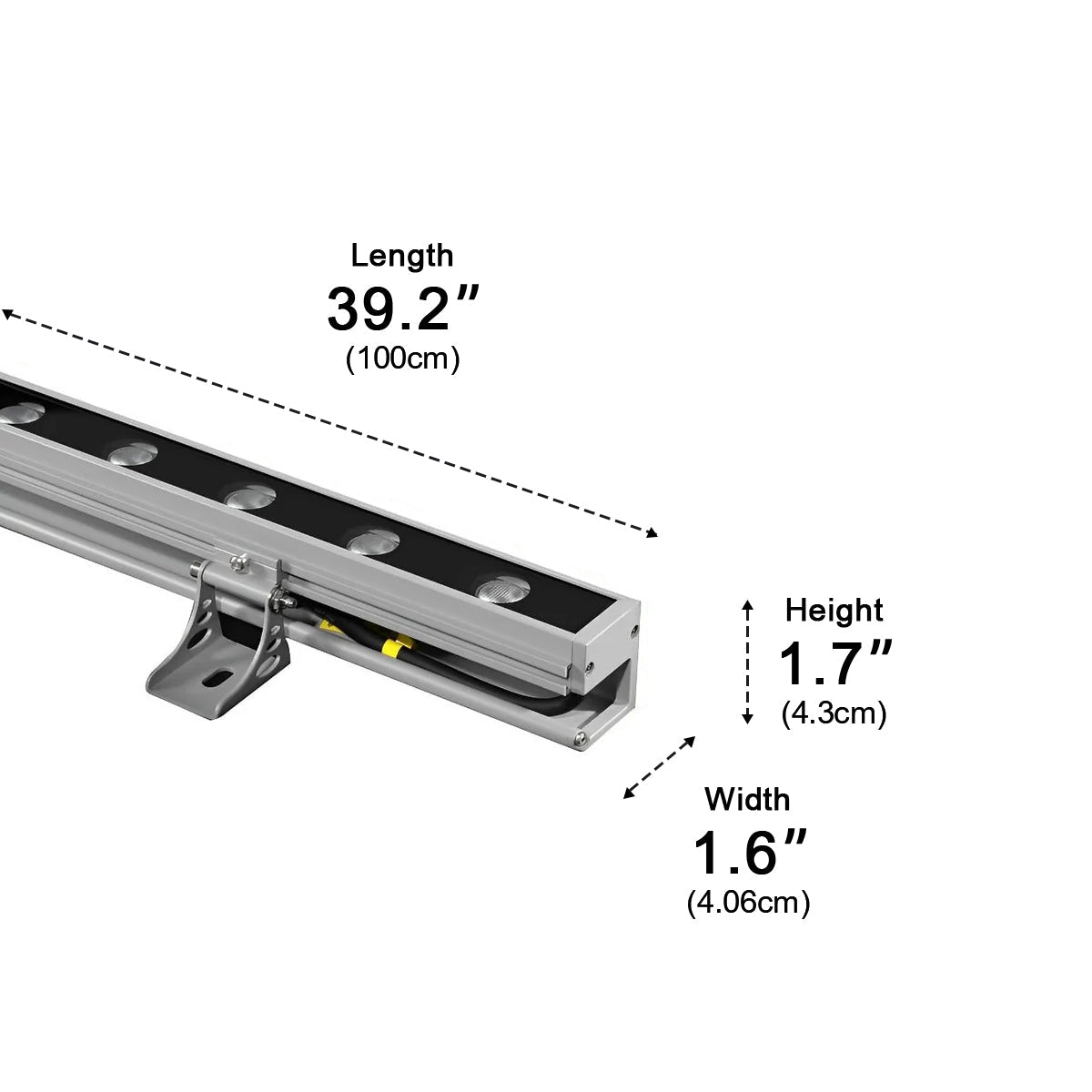 LumaWave LED-vægvaskelys dæmpbare vandtætte aluminium til udendørs brug