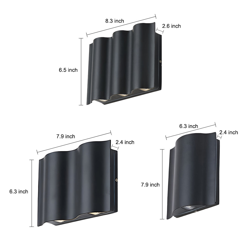 Outdoor Black LED Wall Light Fixture