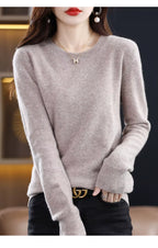 كنزة لييرا سور الصوف والكشمير المحبوكة لفصلي الخريف والشتاء