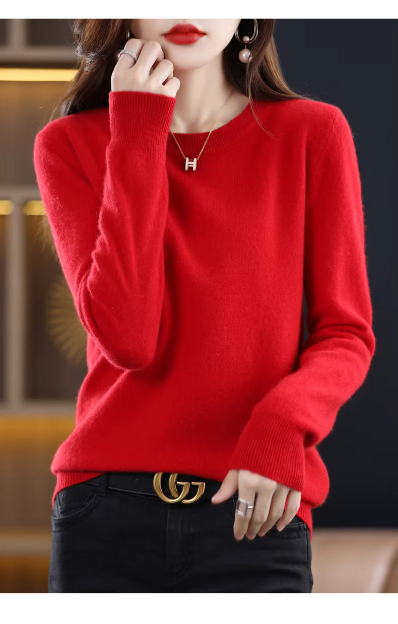 كنزة لييرا سور الصوف والكشمير المحبوكة لفصلي الخريف والشتاء