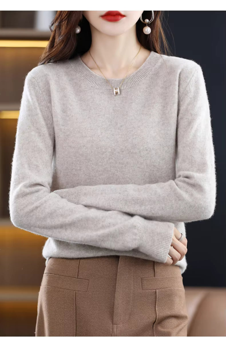 كنزة لييرا سور الصوف والكشمير المحبوكة لفصلي الخريف والشتاء