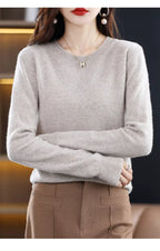 كنزة لييرا سور الصوف والكشمير المحبوكة لفصلي الخريف والشتاء