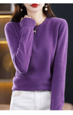 كنزة لييرا سور الصوف والكشمير المحبوكة لفصلي الخريف والشتاء