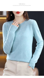 كنزة لييرا سور الصوف والكشمير المحبوكة لفصلي الخريف والشتاء